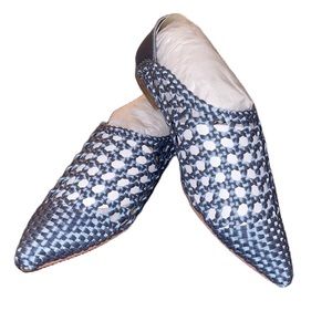 New Bibi Lou Sky Blue Woven Shoes